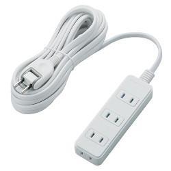 エレコム(ELECOM) T-ST02-22450WH ホワイト 電源タップ ほこりシャッター付 延長コード 2ピン 4個口 5m