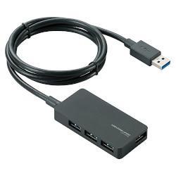 エレコム(ELECOM) U3H-A408SBK ブラック USB3.0対応 ACアダプタ付 USBハブ 4ポート