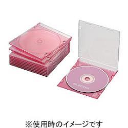 エレコム(ELECOM) CCD-JSCS10CPN クリアピンク Blu-ray/DVD/CDケース スリム PS 1枚収納