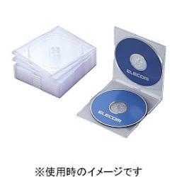 エレコム(ELECOM) CCD-JSCSW10CR(クリア) Blu-ray/DVD/CDケース スリム PS 2枚収納
