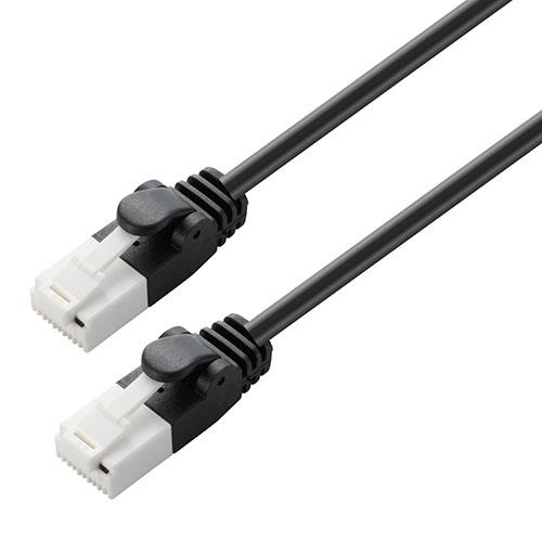 エレコム(ELECOM) LD-GPT/BK1/RS ブラック Cat6対応ツメ折れ防止LANケーブル 1m