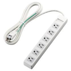 エレコム(ELECOM) T-T1A-3625WH(ホワイト) 電源タップ 延長コード 3ピン 6個口 2.5m