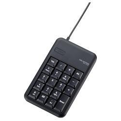 エレコム(ELECOM) TK-TCM014BK(ブラック) コンパクトUSBテンキーパッド 2ポート USB2.0ハブ付き