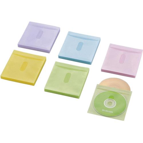 エレコム(ELECOM) CCD-NIWB120ASO(アソートカラー) Blu-ray･CD･DVD対応不織布ケース タイトルカード