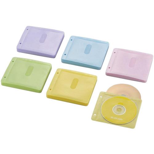 エレコム(ELECOM) CCD-NBWB120ASO(アソートカラー) Blu-ray･CD･DVD対応不織布ケース 2穴