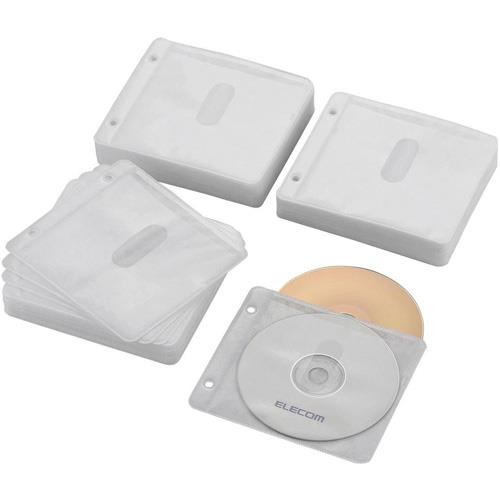 エレコム(ELECOM) CCD-NBWB240WH ホワイト Blu-ray･CD･DVD対応不織布ケース 2穴