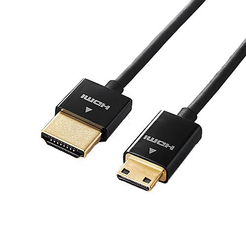 エレコム(ELECOM) DGW-HD14SSM15BK(ブラック) カメラ接続用HDMI Miniケーブル 1.5m