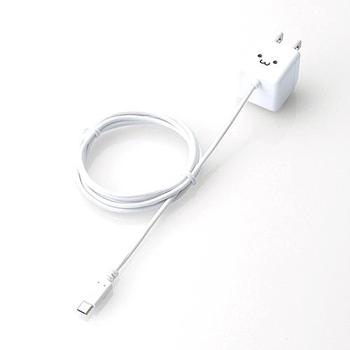 エレコム(ELECOM) MPA-ACMBC152WH(ホワイト) キューブ型AC充電器 スマホ用 1.8A 1.5m