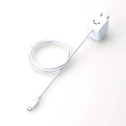 エレコム(ELECOM) MPA-ACMBC102WH(ホワイト) キューブ型AC充電器 スマホ用 1.8A 1m