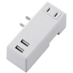 エレコム(ELECOM) MOT-U04-2122WH ホワイト モバイルUSBタップ 2ピン 1個口