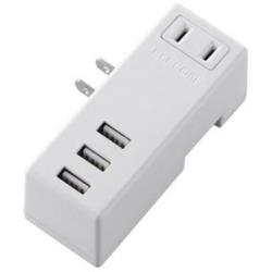エレコム(ELECOM) MOT-U04-2132WH ホワイト モバイルUSBタップ 2ピン 1個口