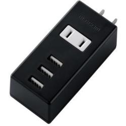 エレコム(ELECOM) MOT-U05-2132BK ブラック モバイルUSBタップ 2ピン 1個口