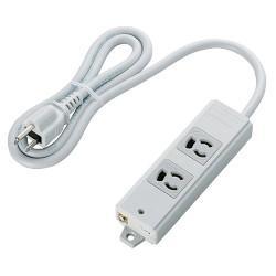 エレコム(ELECOM) T-WRM3210LG/RS(グレー) 二重構造工事用タップ 延長コード 3ピン 2個口 1m