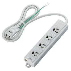 エレコム(ELECOM) T-T06-3410LG/RS(グレー) 電源タップ マグネット付 延長コード 3ピン 4個口 1m