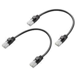 エレコム(ELECOM) LD-GPYTB/BK015W Cat6準拠 ツメ折れ防止短尺LANケーブル 0.15m 2本 結束バンド2個