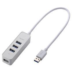 エレコム(ELECOM) U3H-T405BWH ホワイト USB3.0ハブ マグネット付 4ポート