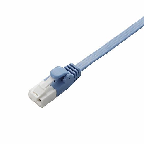 エレコム(ELECOM) LD-GFT/BU10 ブルー ツメ折れ防止フラットLANケーブル Cat6 1m