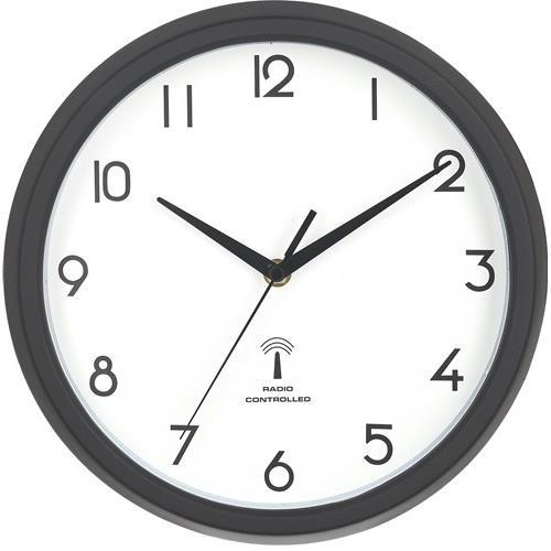 不二貿易  【完成品】 電波掛時計 カペラ ２７ｃｍ ＢＫ(２７２６９) 99290【代引・日時指定・キャンセル不可・北海道沖縄離島配送不可】