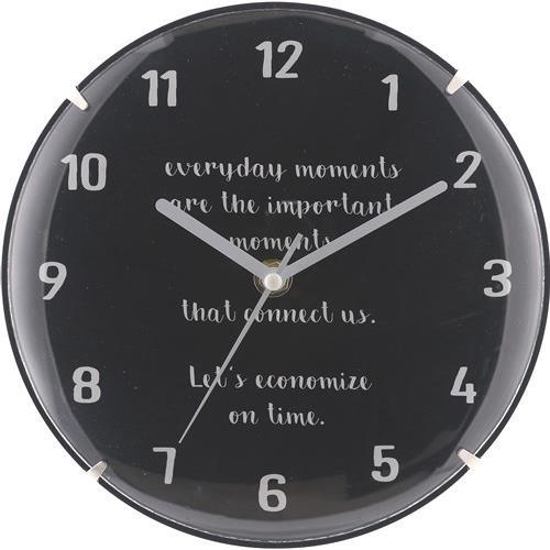 不二貿易  【完成品】 カバー付ウォールクロック ＢＬＡＣＫ 36887【代引・日時指定・キャンセル不可・北海道沖縄離島配送不可】