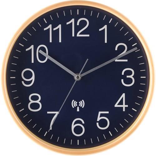 不二貿易  【完成品】 電波掛時計 プライウッド ２８ｃｍ ＮＶ ８５３５３ 27353【代引・日時指定・キャンセル不可・北海道沖縄離島配送不可】