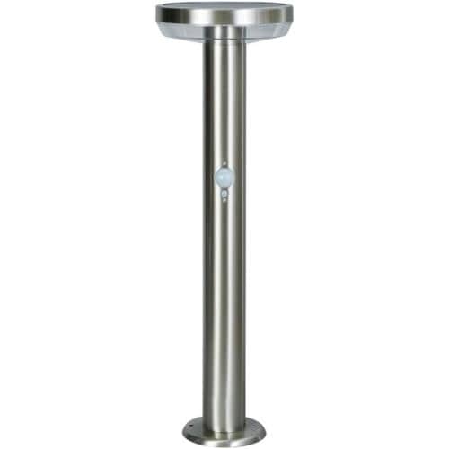 ムサシ(musashi) GL-S110SV シルバー LEDガーデンソーラーセンサーライト5W丸型