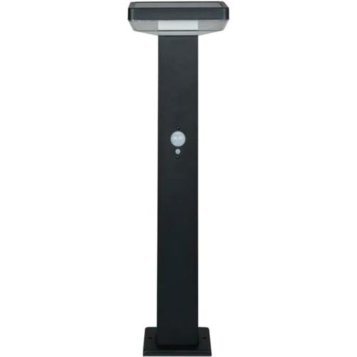 ムサシ(musashi) GL-S120BK(ブラック) LEDガーデンソーラーセンサーライト7.5W角型