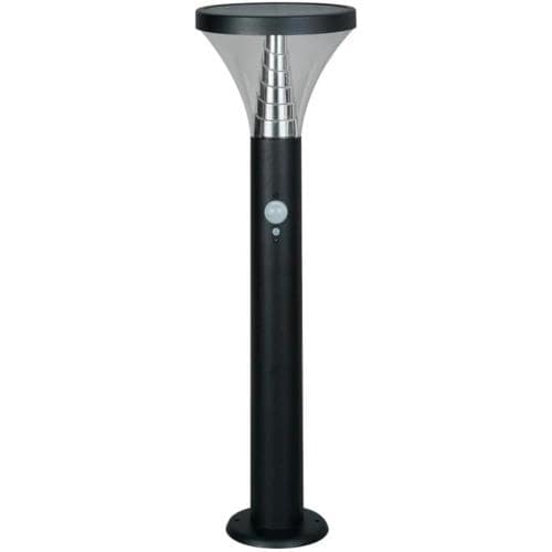 ムサシ(musashi) GL-S130BK ブラック LEDガーデンソーラーセンサーライト7.5W丸型