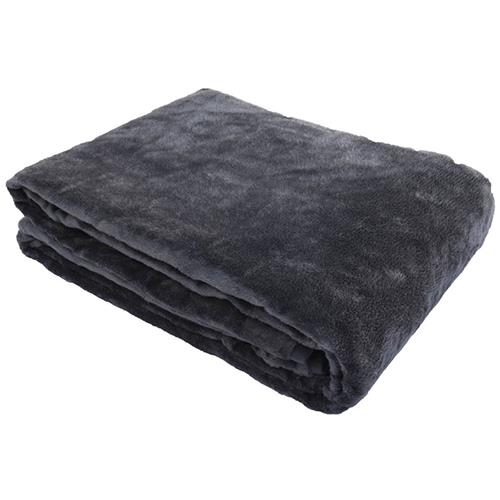 テクノス(TEKNOS) EM-741F(グレー) 洗えるフランネル掛敷毛布