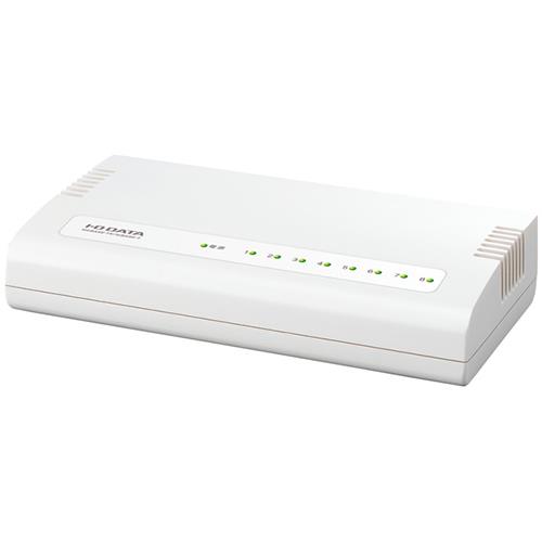IODATA(アイ・オー・データ) ETX-ESH08WC ﾎﾜｲﾄ 100BASE-TX 10BASE-Te対応 8ポート レイヤー2スイッチングハブ