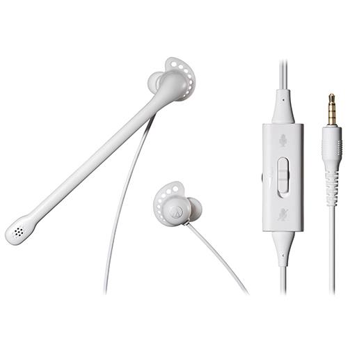 オーディオテクニカ(audio-technica) ATH-202COM WH ホワイト インナーイヤーヘッドセット