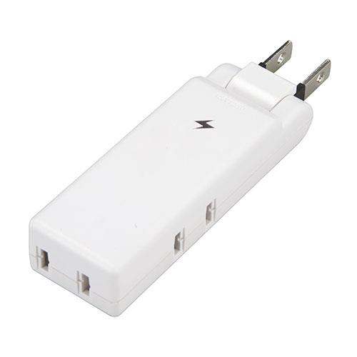 ヤザワ Y02CMK300WH(ホワイト) 雷ガード付極小コーナータップ3個口