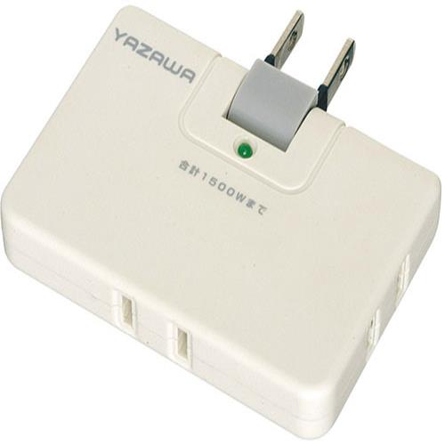 ヤザワ Y02CHK300WH(ホワイト) 雷サージ付コーナータップ13000V