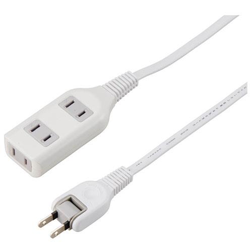 ヤザワ Y02S3005WH(ホワイト) 耐トラ付タップ 3個口(上挿し2･横挿し1) 0.5m