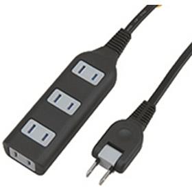 ヤザワ 耐トラ付タップ 4個口 1m Y02S401BK(ブラック)