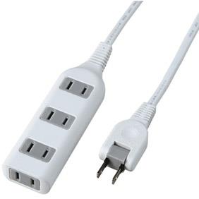 ヤザワ 耐トラ付タップ 4個口 1m Y02S401WH(ホワイト)