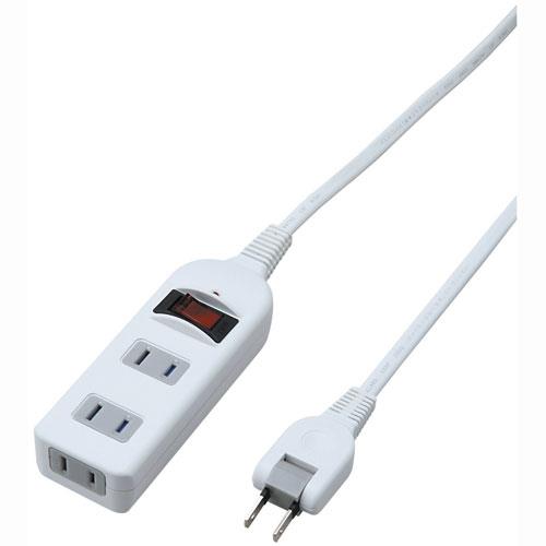 ヤザワ ノイズフィルター集中SW付3個口2m白 3個口 Y02BNS312WH(ホワイト)