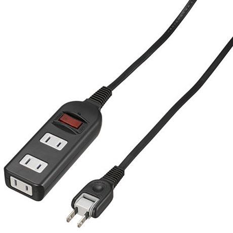 ヤザワ Y02BKNS313BK ブラック ノイズフィルター集中スイッチ付3個口 3m