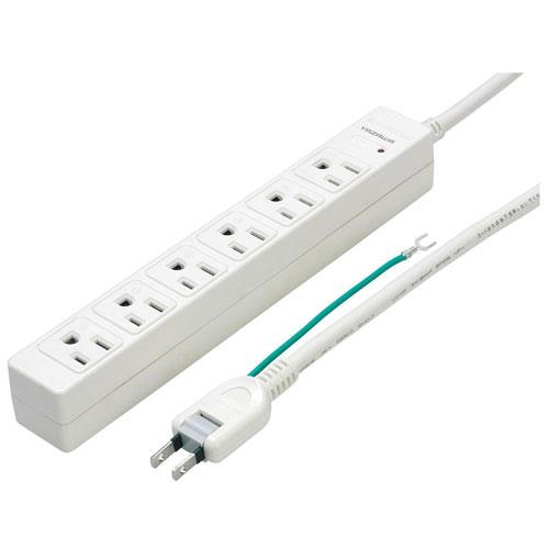 ヤザワ Y02JKP602WH(ホワイト) 3Pマグネットタップ 6個口(上挿し) 2m