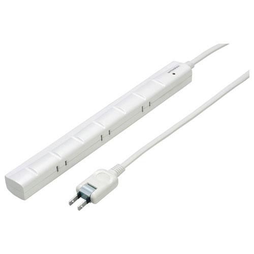 ヤザワ Y02YJKP702WH ホワイト 3P対応スリムタップ7個口2m 7個口 横挿し 2m