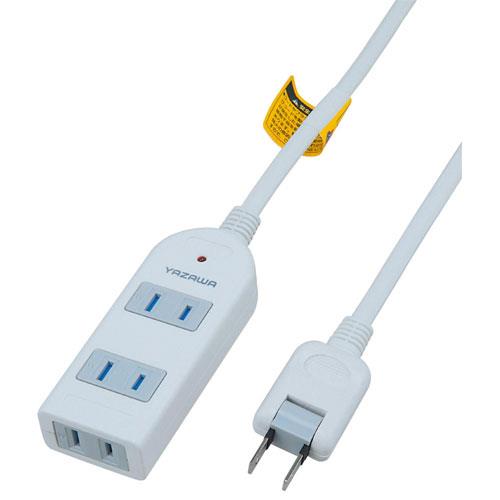 ヤザワ Y02KS303WH ホワイト 雷サージ付延長コード･タップ3個口 3m