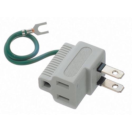 ヤザワ Y02SA04W(ホワイト) 3Pプラグ対応L型プラグアダプター