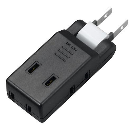 ヤザワ Y02CM400BK(ブラック) 極小コーナータップ4個口