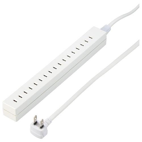 ヤザワ H85015WH2(ホワイト) 差し込みフリータップベーシック 8.5個口(上挿し) 1.5m