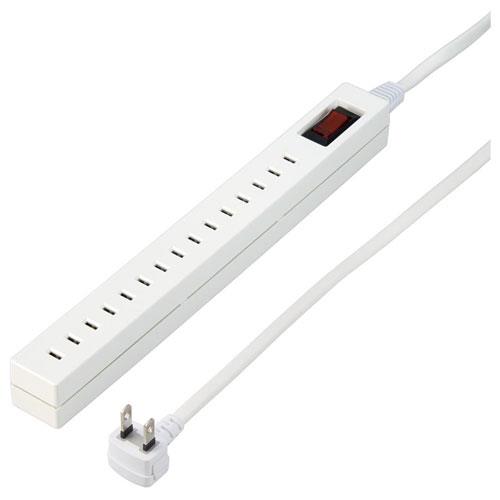 ヤザワ H75115WH2(ホワイト) 差し込みフリータップブレーカーSW付 7.5個口(上挿し) 1.5m