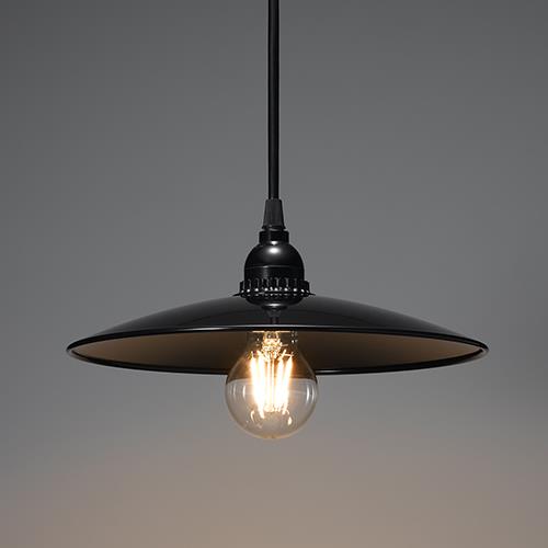 ヤザワ PDR04L01BK(ブラック) レトロ ペンダントライト ランプ付き