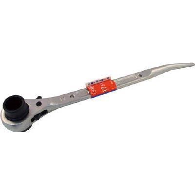 スーパーツール RNB1719 曲りしの付･両口ラチェットレンチ(爪式) 六角対辺：17×19