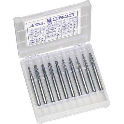 スーパーツール SB6S2 超硬バーシャンク径6ミリ 10本組セット：4種類入り