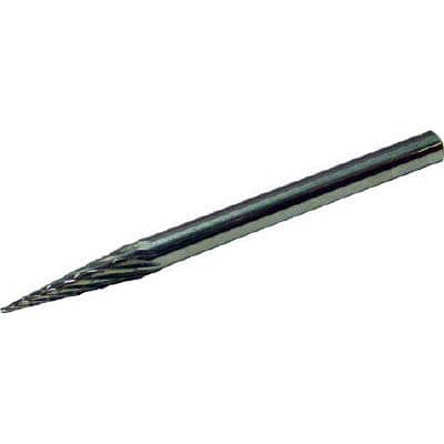 スーパーツール SB5A03 超硬バーシャンク径3mm(円錐型) ダブルカット刃径：3.0波長：11