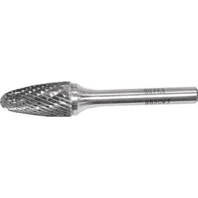 スーパーツール SB3C07 超硬バーシャンク径6mm 砲弾型 ダブルカット 刃径：19.0