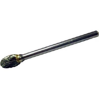 スーパーツール SB6B05 超硬バーシャンク径3ミリ 卵型 ダブルカット 刃径：6.3